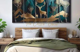 The Castle Decor Golden Deer Wall Painting, Big Size Wooden Framed at ₹1969Apply Coupon