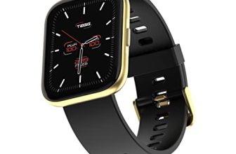 Tagg Verve Max Smartwatch 1.78” Large Hi-Res Display 24 Sports Modes, Heart-Rate, Blood Oxygen & Bp Monitor Live Watch Faces, In-App Gps, Calculator And Games Gold Black, Standard (Taggv32)