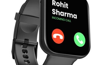 Tagg Connect Max Smartwatch With 1.80″ Biggest Display & Advanced Calling | Fast Charging | 320 * 385Px Resolution | 150+ Watchface | Qwik Connect | Hr, Spo2, Sos, Games, Calculator & More, Black