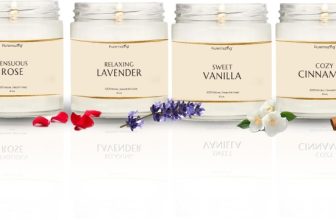 Puremazing Scented Candles | Lavender,Vanilla,Rose,Cinnamon | Fragrances Premium Home Décor Candle(White, Black, Beige, Pack Of 4)