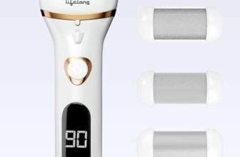 Lifelong Callus Remover For Feet | 1 Year Warranty | Foot Scrubber For Dead Skin, 3 Roller Heads, Feet Dead Skin Remover, Pedicure Machine, Led Display, Fast Charging, 2 Hour Runtime (White)