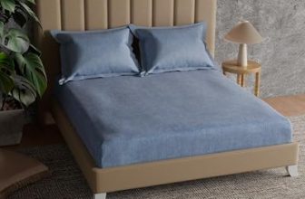 Himeya 100% Cotton 144 Tc Bedsheet | Double Size Bedsheet -Denim Corner (Stonewash Denim)