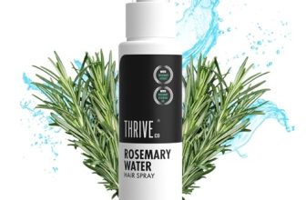 Thriveco Rosemary Water Hair Spray | With 100% Natural Rosemary Extract, Rice Water & Hyaluronic Acid | For Hair Growth, Hair Fall Control, Hair Conditioning & Hair Shine | Men & Women, 100Ml