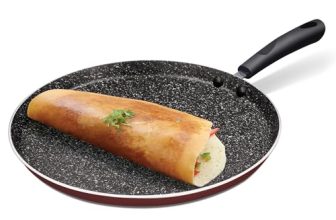 Milton Pro Cook Granito Induction Omni Tawa, 30 Cm, Burgundy, 2 Years Warranty
