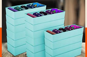 Bathla Dori (Set Of 16) Multi-Purpose Stackable Drawer Storage Organiser | Organise Socks, Innerwear, Tie, Handkerchief, Jewellery, Stationary, Belt Etc.| Jade | 5 Grids – Stomo