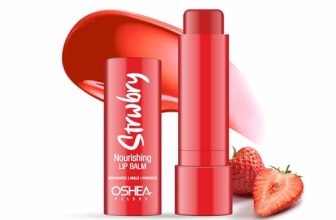 Oshea Herbals Nourishing Strawberry Lip Balm For Men & Women With Spf 15 | Instant Hydration, Relieves Dry & Chapped Lips | Enriched With Shea Butter & Castor Oil – 4.5 G