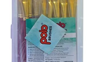 Polo Synthetic Hair Flat Brushes 3 | Pack Of 10 | Premium Fine Edge Paintbrush Set For Acrylic, Watercolor & Oil Painting | Soft Bristles For Smooth & Precise Strokes