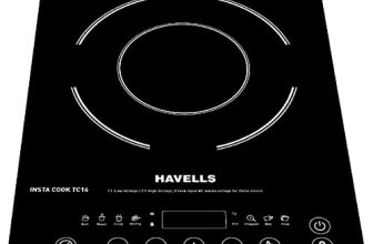 Havells Insta Cook Tc 16 Energy Efficent Induction (Electric Stove) | 1600 W | 3 Year Coil Warranty & 1 Year Product Warranty | With 7 Cooking Options| Auto Pan Detection Sensor (Black)