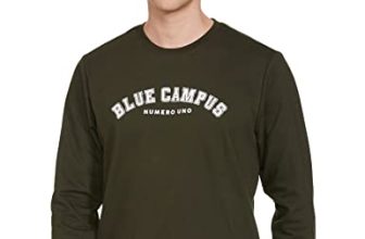 Numero Uno Men’S Fleece Regular Crew Neck Sweatshirt (Kmssfc43-Olive-L_Olive_Large)