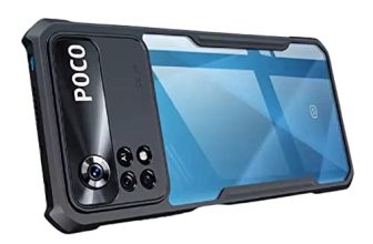 Spazy Case® Poco X4 Pro 5G Back Cover | Transparent Crystal Clear Hard Pc Back Case With Tpu Bumper, Military-Grade Drop Protection Case Cover For Poco X4 Pro
