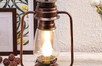 Tu Casa Transparent Glass Shade With Copper Metal-Iron Base Table Lantern Lamp | Elegant Bedside & Desk Lamp For Bedroom, Living Room, Office, Home Décor & Gifting (Height-12.5 Inch/No Blub Included)