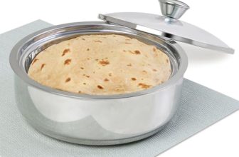 Borosil Stainless Steel Insulated Roti Server – 1.1L, Silver
