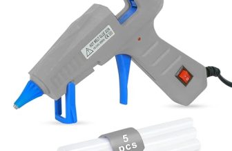 Glun® Glue Gun 30 Watt With 7Mm 5 Pieces Glue Sticks 6 Inch Transparent, Gray Colour Metal Outlet Point On/Off Switch Button, Led Indicator, Glue Sticks For Craft And Diy Works