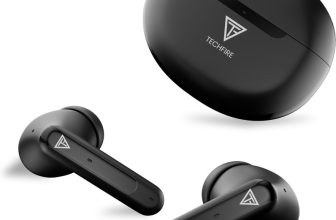 Techfire Bullets 360 Tws Earbuds With 100 Hrs Playtime,(50Ms Low Latency), Bluetooth V5.3 Bluetooth(Carbon Black, True Wireless)