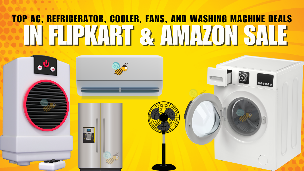 Top AC, Refrigerator, Cooler, Fans, & Washing Machine Deals in Flipkart Sasa Lele & Amazon Summer Sale 2025 Top AC, Refrigerator, Cooler, Fans, & Washing Machine Deals in Flipkart Sasa Lele & Amazon Summer Sale 2025