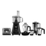 Havells Foodo 750 W 5 Jar Mixer Grinder|14 Different Functionalities |Food Processer Jar With Dual Pusher|Rust Resistant 304Ss Cutters | Attachment Storage Box|5 Yr Motor Manufacturer Warranty (Black)