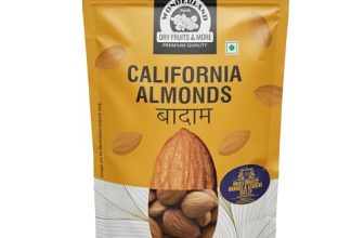 Wonderland Foods 500G Raw California Almonds Pouch Pack | Dry Fruits Badam Giri | Nutritious & Delicious High In Fiber & Boost Immunity | Real Nuts | Gluten Free
