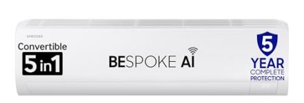 Samsung 2 Ton 3 Star Ai Inverter Smart Split Ac (Bespoke Ai, Energy Saving, Wi-Fi, Voice Control, Powerful Cooling, 100% Copper, 4 Way Swing, Convertible 5In1, 2025 Model Ar50F24D1Xhnna, White)