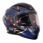 Royal Enfield Speedx Full Face Jinx With Sun Visor & Aerodynamic Spoiler | Certification: Isi & Dot | Liner: Dual Eps Expanded Polystyrene| Uv Treated Surface | Polygiene Fabric Navy (Xl) 62Cm