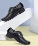 Action Lightweight | Comfortable | Trendy | Daily Wear | Synthetic Leather Lace Up Shoes For Men(Black , 6 Uk/India)