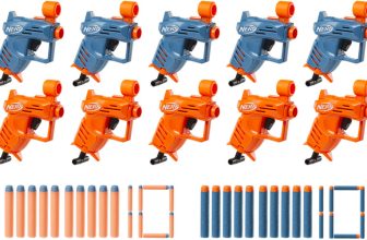Nerf Elite Ace Sd-1 Party Pack ,10 Blasters And 20 Elite Darts ,Priming Handle Guns & Darts(Multicolor)