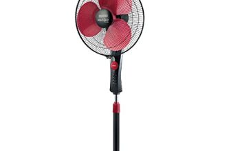 Usha Maxx Air Ultra Pedestal Fan | 400Mm Sweep Size | 1350 Rpm | Aerodynamic Blade Design For High Air Delivery | Anti – Rust Protection | 100% Copper Motor | Maroon
