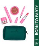 Biotique Natural Makeup Born To Party Makeup Gift Kit In Pouch (Set Of 6) 25 G(Black)