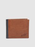 Tommy Hilfiger Men Tan Genuine Leather Wallet(4 Card Slots)