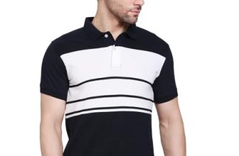 Scott International Men’S Rich Cotton Regular Fit Striper Polo T-Shirt | Collar Polo T-Shirt | Half Sleeves