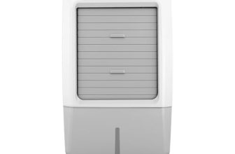 Havells Koolmate 40 L Desert Air Cooler For Home| Powerful Air-Delivery|Bacteria Shield Honeycomb Pads Technology |Large Ice Chamber| Ice Chill Drip Technology |4 N Castor Wheel (White Grey)