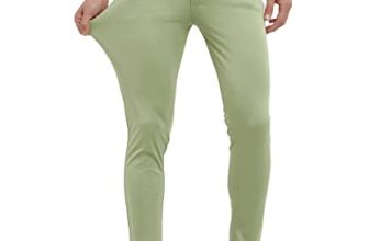 Swadesi Stuff Men’S Casual Chino Pants | Stylish Regular Fit Comfortable Trousers – Ideal For Everyday Wear – Light Green (S)