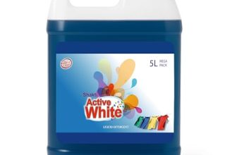 Active White Liquid Detergent – 5L Mega Jar | Front & Top Load Machine Wash Expert | Powerful Stain Removal | French Fragrance | | Gentle On Clothes | Value Family Refill Pack