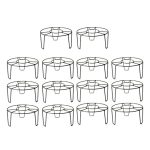Go Hooked Flower Pot Stand | Gamla Stand | Plant Pot Stand For Indoor Plants, Balcony, Indoor Living Room, Terrace, Patio (Black, Pack Of 4)