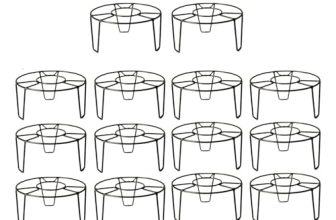 Go Hooked Flower Pot Stand | Gamla Stand | Plant Pot Stand For Indoor Plants, Balcony, Indoor Living Room, Terrace, Patio (Black, Pack Of 4)