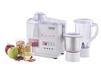 Usha 3345 450-Watt Juicer Mixer Grinder With 2 Jars (White)