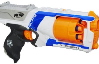 Nerf Elite Strongarm Toy Blaster With Rotating Barrel,Slam Fire, Incl. 20 Darts, Guns & Darts(Multicolor)