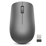 Lenovo 530 Wireless Mouse (Graphite): Ambidextrous, Ergonomic Mouse, Up To 8 Million Clicks For Left And Right Buttons, Optical Sensor 1200 Dpi, 2.4 Ghz Wireless Technology Via Nano Usb Receiver