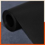 Bathla Shelf Liners – (45Cm X 1.5M Roll) Eva Food Grade Anti Slip Kitchen Mats – Waterproof Drawer Liner Mats For Kitchen, Table, Fridge – Reusable & Easy To Cut (Diamond Textured, Black)