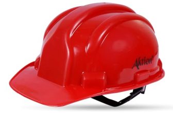 Aktion Ak H02_Wht Safety Helmets Rachet Type, Color: Red, Pack Of 2, Is 2925:1984