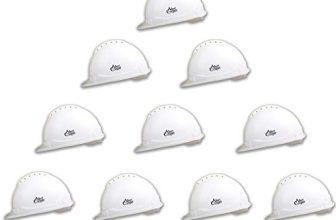 Allen Cooper Industrial Safety Helmet Sh-702, Shell With Ventilation, Plastic Cradle With Manually Adjustable Headband – White (Pack Of 10)