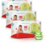 Luvlap Paraben Free Wipes For Baby With Aloe Vera, 72 Wipes/Pack With Lid(216 Wipes)