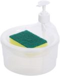 Double Layer Soap Dispenser For Bathroom Accessories Dishwasher Liquid Holder Liquid Dispenser Pump With Sponge Holder Kitchen Sink Accessories Items(Multi Colour) Plastic