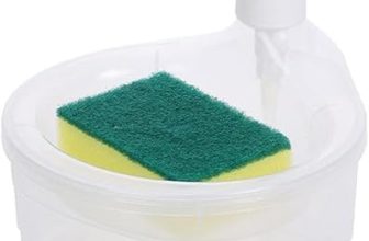 Double Layer Soap Dispenser For Bathroom Accessories Dishwasher Liquid Holder Liquid Dispenser Pump With Sponge Holder Kitchen Sink Accessories Items(Multi Colour) Plastic