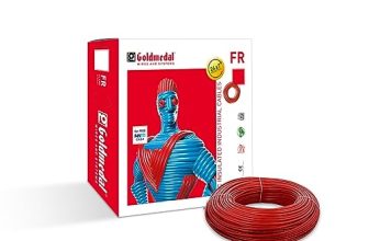 Goldmedal 90 Meter 1100V 1.0 Sq Mm Fire Retardant Electric Wire (Red) – Pack Of 1 | Wire For Domestic & Industrial Connection Use | Multi-Strand, Pvc Electrical Insulated Copper Wire
