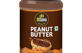 Disano Chocolate Peanut Butter Crunchy, 924G, 23G Protein & 6.4G Dietary Fibre, Tasty & Healthy Chocolate Spread For Breakfast & Snacks, Made With Premium Roasted Peanuts, Zero Cholesterol & Trans Fat