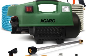 Agaro Supreme 1800 Watt, 120 Bar, 6.5L/Min Flow Rate, 8 Mtr Outlet Hose, Green Pressure Washer