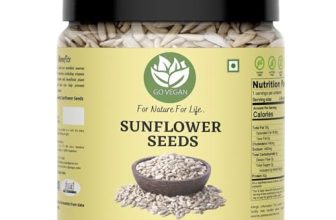 Go Vegan Sunflower Seeds 1Kg – Raw Sunflower Seeds For Eating | Diet Food | Healthy Snack | Raw Seeds | Weight Management [Jar Pack ]