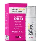 Cos-Iq Sunscreen Spf 50 Serum, Pa++++ | For Oily, Dry, Acne-Prone Skin |Ultra Lightweight Texture |Non-Greasy |No White Cast |Broad Spectrum Protection & Blue Light Protection | For Men & Women | 30Ml