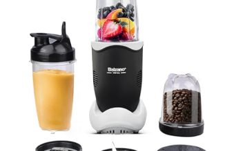 Balzano Bullet Mixer Grinder 500W, 3 Jars, 2 Blades, 3 Lids, Smoothies And Juices, Nutri Blender For Kitchen, Portable Blender, Smoothie Maker, Italian Design, Made In India, Black