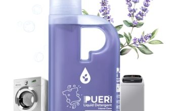 Puer Liquid Detergent Intense Clean French Lavender 500Ml For Front & Top Load Washing Machine | Plant Based & Eco Friendly | Tough Stain Removal, Color Safe & Bleach Free